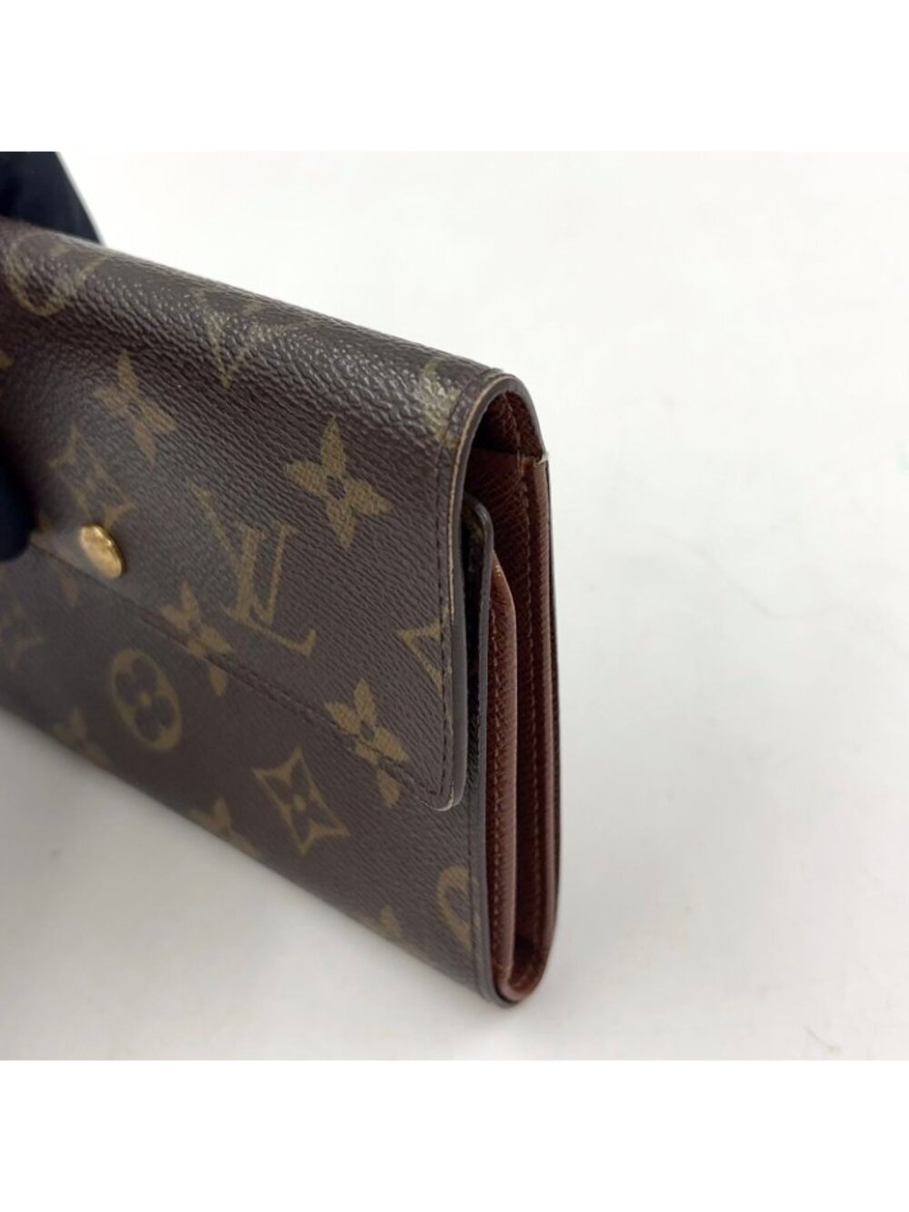Louis Vuitton Porte Tresor Etuis Papier Monogram Leather With Initials Brown - Picture 14 of 15